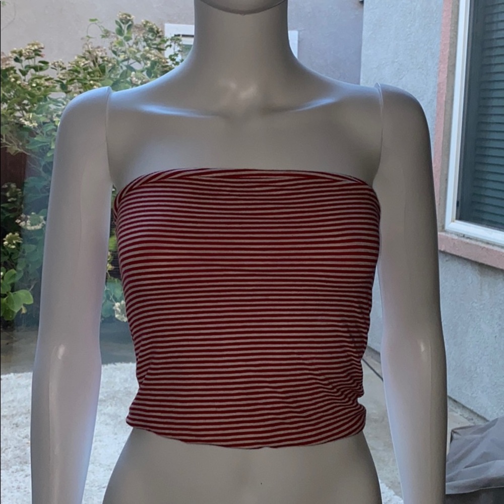 striped tube top from brandy melville